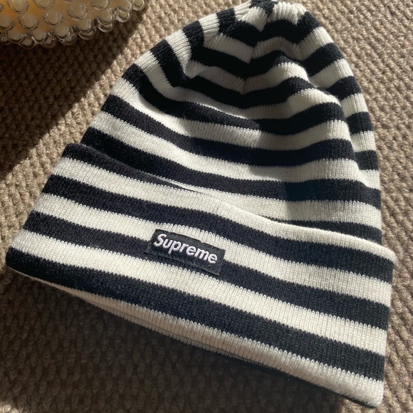 white supreme beanie